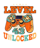 Discover Level 43 Unlocked Birthday Men Gamer 43Rd Birthday