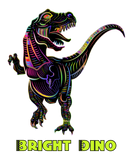 Discover Colorful Rainbow Velociraptor Dinosaur Art