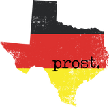 Discover Distressed Texas German Flag Prost