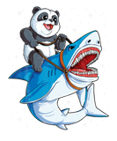 Discover Panda Riding Shark Funny Boys Men Space Galaxy Jaw