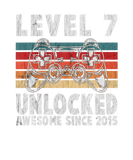 Discover Level 7 Unlocked Awesome Since 2015 Retro Birthday