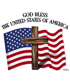 Discover GOD BLESS UNITED STATES OF AMERICA cross US flag