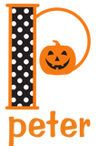 Discover Baby Pumpkin  Halloween Monogram Initial P