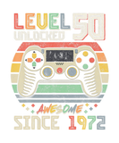 Discover Awesome Since 1972 Level 50 Unlocked 50Th Birthday