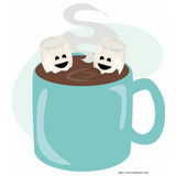 Discover Marshmallows in Cup Cute Fun Hot Tub Food Cartoon