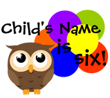 Discover Owl  custom child's : fill name is 6 birthday
