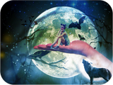Discover Wolf Girl Raven Bat Moon
