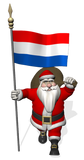 Discover Santa Claus With Ensign Of The Netherlands