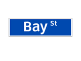 Discover Bay Street, Toronto Street Sign