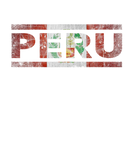 Discover Peru Retro Flag Peruvian Distressed Graphic
