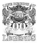 Discover Birth Of Legends 2002 20Th Birthday Gift For 20 Ye