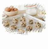 Discover Raw cookies on baking tray