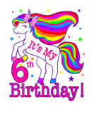 Discover Kids Its My 6Th Birthday Rainbow Star Unicorn