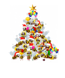 Discover Funny Bees Santa Christmas Tree Lights Holiday Gro