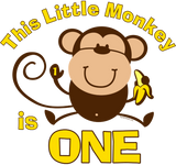 Discover Little Monkey 1st Birthday Boy Custom