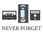 Discover Never Forget the 80's VHS Cassette Floppy