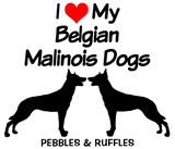 Discover I Love My Two Belgian Malinois Dogs Silhouette