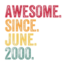 Discover Awesome Since June 2000 21St Birthday 21 Years Old