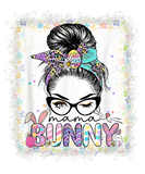 Discover Funny Mama Bunny Messy Bun Easter Day Family Appar