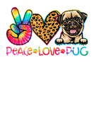 Discover Peace Love Pug Tie Dye Dog Lover