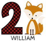 Discover Baby Fox Plaid Second Birthday