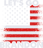 Discover Let's Go Brandon with US Flag Black