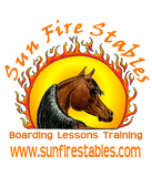Discover Sun Fire Stables Logo on Front