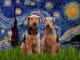 Discover Starry Night - Airedale Terriers (two)