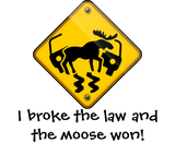 Discover Moose Crossing Sign