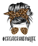 Discover Great Grandma Life Messy Hair Bun Leopard Print Mo