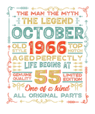 Discover 55 Year Old Vintage October 1966 55Th Birthday