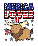Discover Merica Lover - Happy Fourth Of July - Moose USA Fl