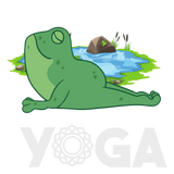 Discover Frog posing Yoga next to Pond