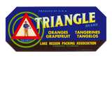 Discover Triangle citrus - Vintage Fruit Crate Label