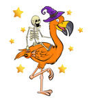 Discover Skeleton Riding Flamingo Funny Halloween 2021