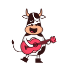 Discover Funny Guitar Playing Cow Music Lovers