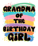 Discover Grandma Of The Birthday Girl Colorful Matching Fam