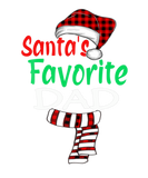 Discover Mens Santa's Favorite Dad Christmas Santa Red Plai