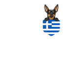 Discover Greece Flag Miniature Pinscher Dog In Pocket