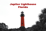 Discover Jupiter Lighthouse Florida Red Black and White