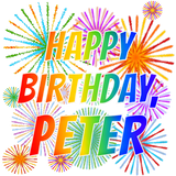 Discover First Name "PETER", Fun "HAPPY BIRTHDAY"