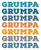 Discover Grumpa Funny Grumpy Grandpa Vintage Text Design