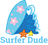 Discover Cute Little Surfer Dude Surfboard and Wave