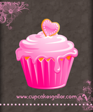 Discover Bakery Cute Cupcake Floral Heart Pink Icing