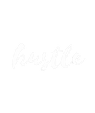 Discover Hustle white font