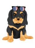 Discover Marley the Patriotic Black and Tan Cavalier Puppy