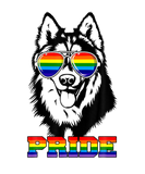 Discover Siberian Husky Gay Pride LGBT Gift Rainbow Flag Su