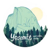 Discover Yosemite National Park Half Dome Teal Green