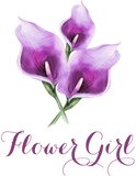 Discover Flower Girl Purple Calla Lily Watercolor Floral