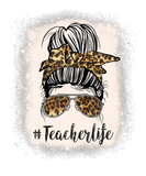 Discover Teacher Life Leopard Bleached Mothers Day Messy Bu